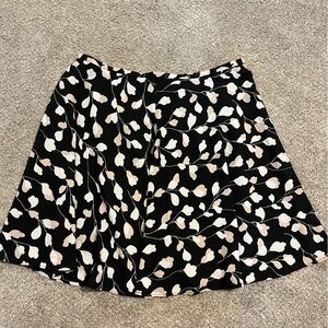 Black floral skirt